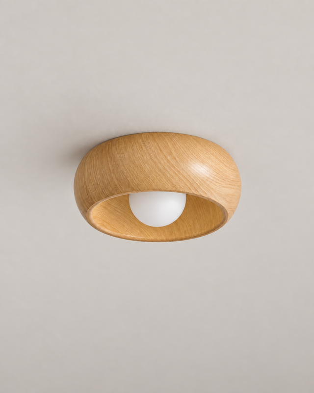 Plafonnier LED finition bois | DALIA