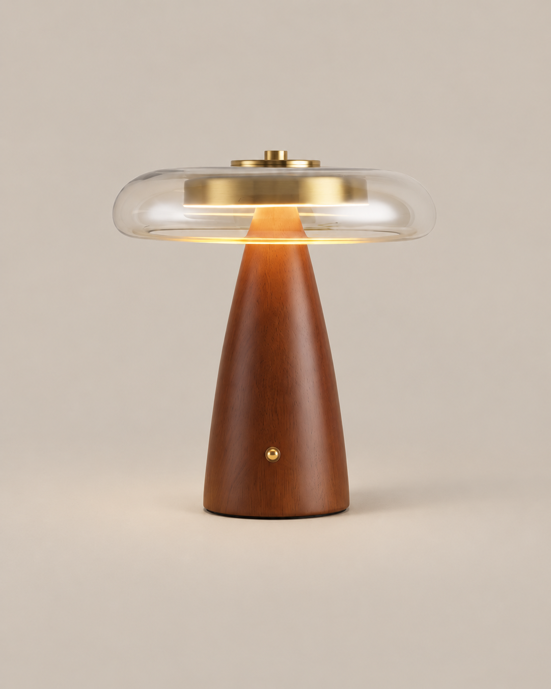 Lampe de table en bois et verre | BELEN