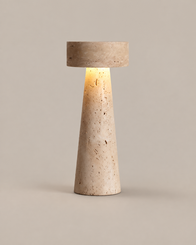 Lampe de table en travertin | PAVIA