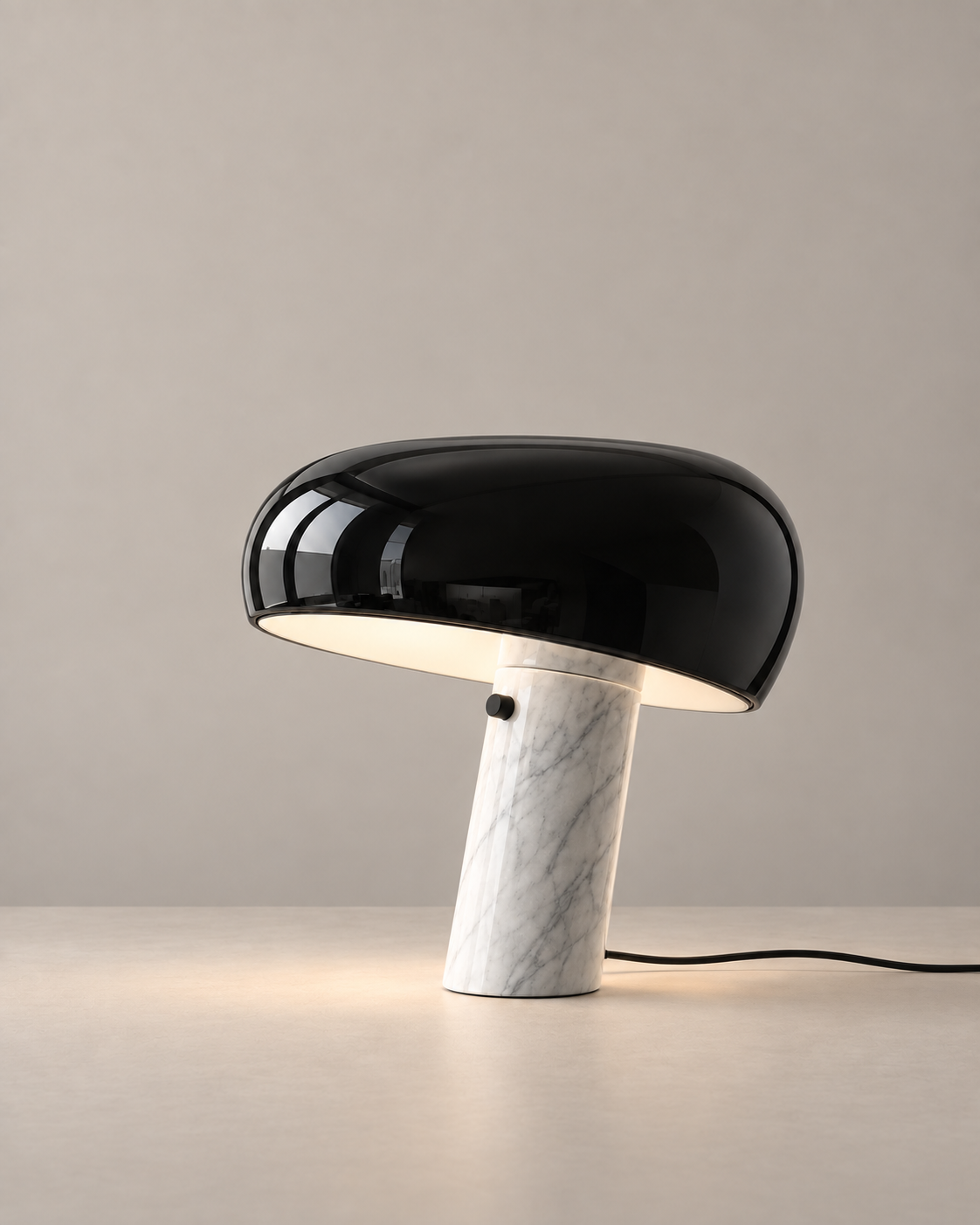 Lampe de table en marbre et verre | MAREL