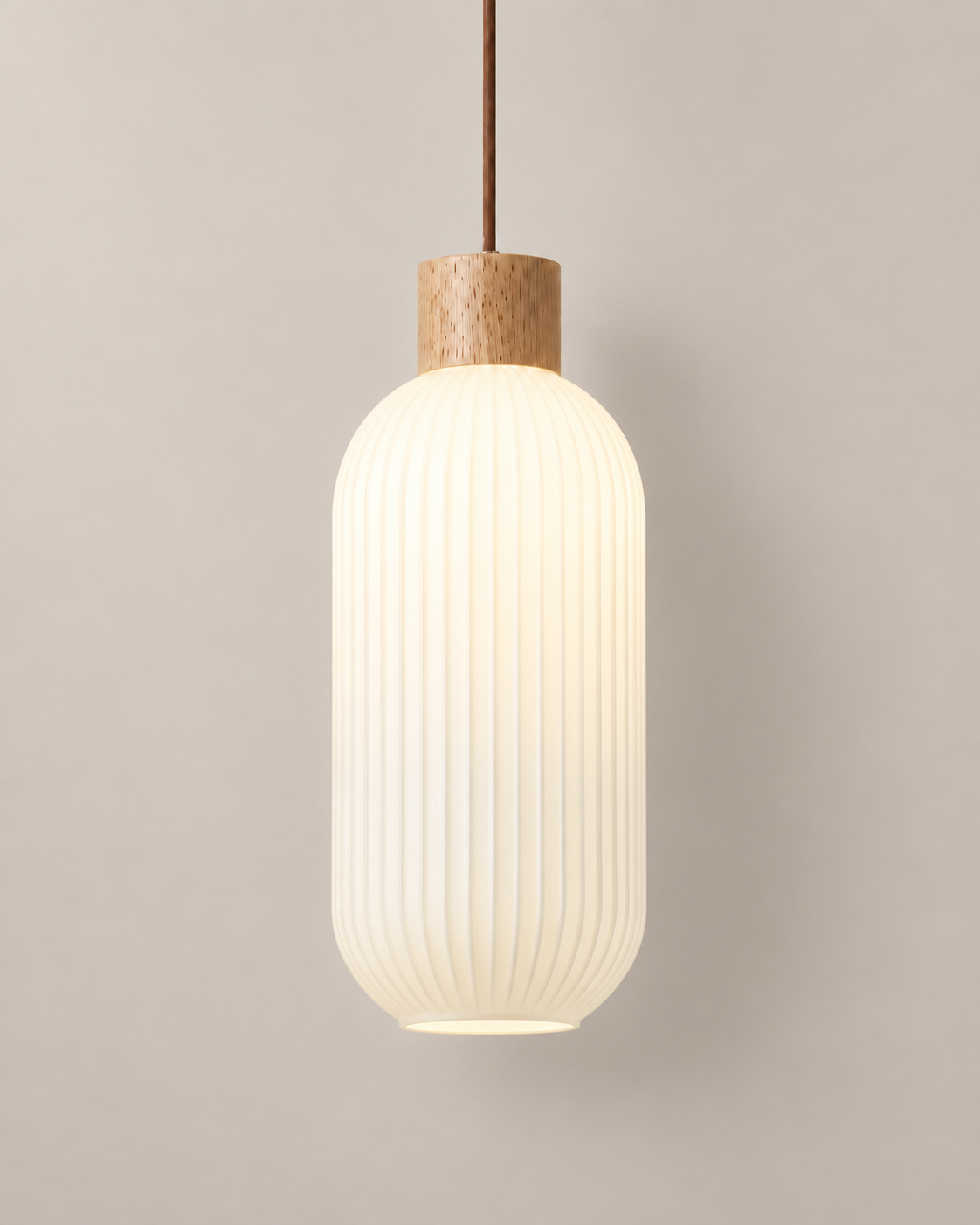 Suspension en verre et bois | MILEN